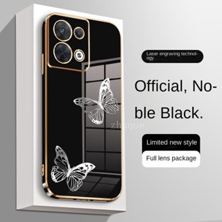 เคส Infinix Note 30 4G Note 30 5G Note 30 Pro 4G Tecno Camon 20 Pro 60% ตรงขอบชุบผีเสื้อโทรศัพท์กรณี