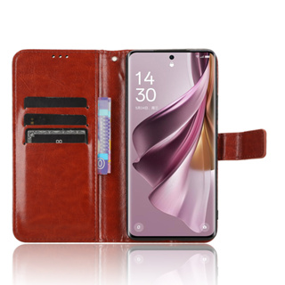 สําหรับ OPPO Reno 10 Pro Plus Pro + เคส หัวเข็มขัดแม่เหล็ก การ์ด หนังแข็ง ฝาพับ เคสโทรศัพท์