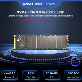 Wavlink โซลิดสเตทไดรฟ์ 512G 1TB 2TB NVMe SSD PCIe Gen3x4 M.2 2280 ความเร็วในการอ่าน เขียน 3 500 3 100MB/s