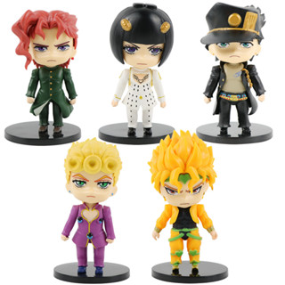 โมเดลฟิกเกอร์ PVC อนิเมะ JoJos Bizarre Adventure Kujo Jotaro Dio Brando Giorno Giovanna Bruno Bucciarati Kakyoin Noriaki Q Version ของเล่นสําหรับเด็ก 5 ชิ้น ต่อชุด