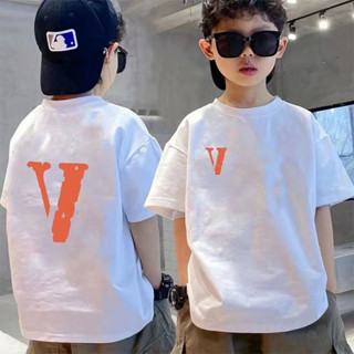 【พร้อมส่ง】เสื้อยืดแขนสั้น คอวี ขนาดใหญ่ แฟชั่นฤดูร้อน สไตล์เกาหลี สําหรับเด็กผู้ชาย 2023