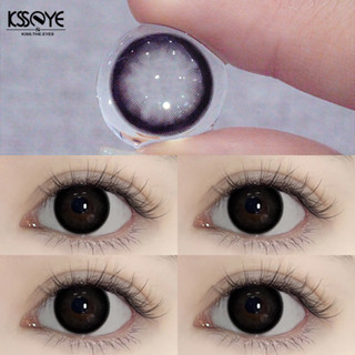 Ksseye คอนแทคเลนส์เจลนิ่ม เส้นผ่าศูนย์กลาง 0-8.00 องศา สีเทา 14.5 มม. ใช้แล้วทิ้ง ใส่สบาย 10 ชิ้น WT 55%