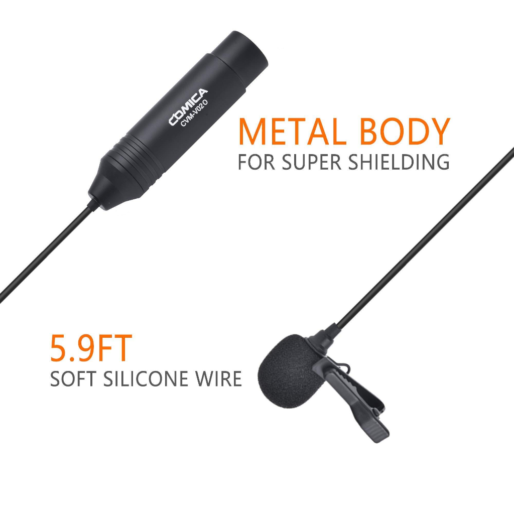 SONY Comica CVM-V02O Phantom Power Omnidirectional XLR Lavalierไมโครโฟน,Lavคลิปบนไมค์สําหรับCanon Sonyกล้องวิดีโอซูมH4n H6 Tascam DR-60D DR-70D DR-100 Recordersเครื่องผสมเสียง - รูปที่ 2