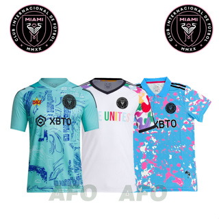 เสื้อกีฬาแขนสั้น ลายทีมชาติฟุตบอล Inter Miami CF Jersey 23 24 ชุดเหย้า คุณภาพสูง สําหรับผู้ชาย