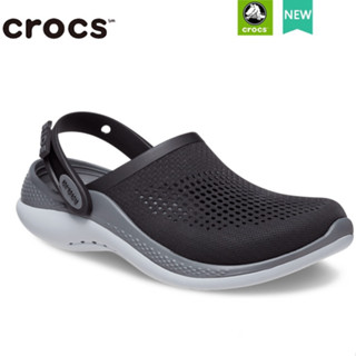 crocs แท้ Crocs LiteRide 360 ป้ายโลโก้หินอ่อน|ดํา / เทาชนวน#206708