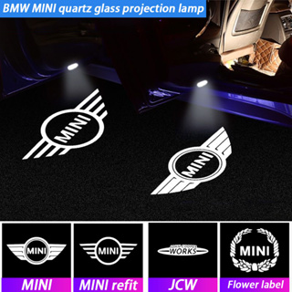 2 ชิ้นสำหรับ BMW MINI Quartz Glass Lens F60 F57 F56 F55 F54 R61 R60 R59 R58 R57 R56 R55 ไฟ LED ต้อนรับ Retrofit โปรเจคเตอร์ติดตามสัญญาณไฟสำหรับ MINI ทั้งหมด