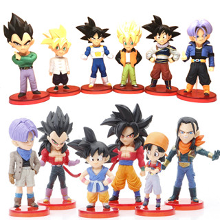 ตุ๊กตาฟิกเกอร์ Dragon Ball Son Goku Vegeta Kakarotto Pan 6 ชิ้น/ชุด