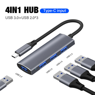 อะแดปเตอร์ฮับ USB Type C 4 พอร์ต ความเร็วสูง สําหรับ MacBook air m1 m2 iPad HP Dell Lenovo Thinkpad USB 3.0 คอมพิวเตอร์ แล็ปท็อป USB-C USBC 3 0 USB3