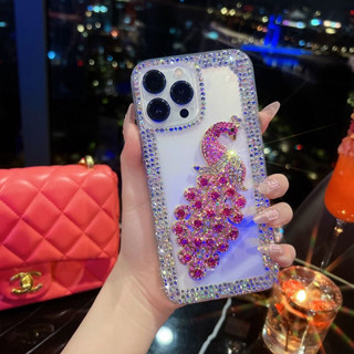 เคสใส แบบนิ่ม ลายนกยูง ป้องกันกล้อง สําหรับ Huawei P60 50 40 30 Mate 50 40 30 Pro Nova 10