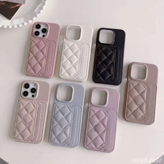 หรูหราลิ้นจี่หนังกระเป๋าสตางค์ช่องใส่การ์ดเคสโทรศัพท์สําหรับ iPhone 16 15 14 13 12 11 Pro Max 17 Air กันกระแทก Anti-drop Cover