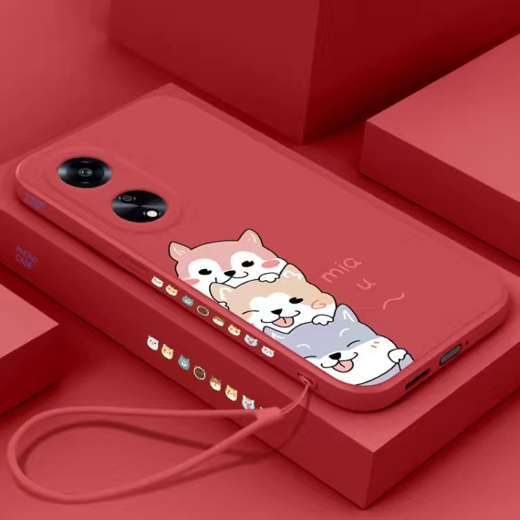 เคส OPPO A17 A17K Reno 8 5G A77S Reno 8 Pro Reno 8Z 5G Reno 7Z 5G A57 2022 4G A57S A77 4G 2022 เคส เคสโทรศัพท์ TPU Chaider Soft พร้อมสายคล้องคอ - รูปที่ 5