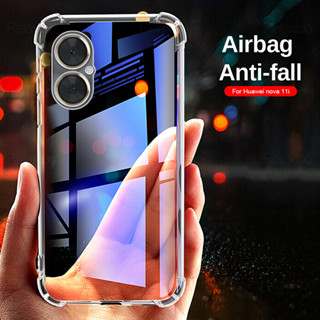 เคสโทรศัพท์ซิลิโคน TPU นิ่ม แบบใส กันกระแทก สําหรับ Huawei Nova 11i 11 10 9 Pro SE 9SE 10SE 9Pro 10Pro Nova9 Nova10 Nova11 4G 5G