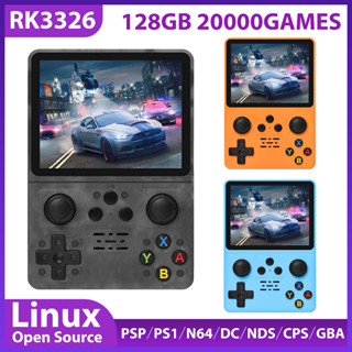 มาใหม่ R35S เครื่องเล่นเกมวิดีโอเกม Linux หน้าจอ IPS 3.5 นิ้ว แบบพกพา สําหรับ PS1 Game Boy PSP super Nintendo Boy ของขวัญวันเกิด