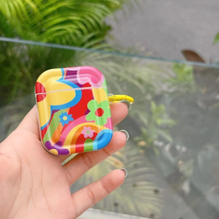 เคสหูฟัง tpu แบบนิ่ม ลายพืช หลากสี สําหรับ airpods 1 2 pro 3