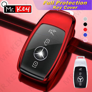 【Mr.Key】ใหม่ เคสกุญแจรีโมทรถยนต์ สําหรับ Mercedes Benz C-Class E- Class GLC300 E260 E300 C180 C200 Benz