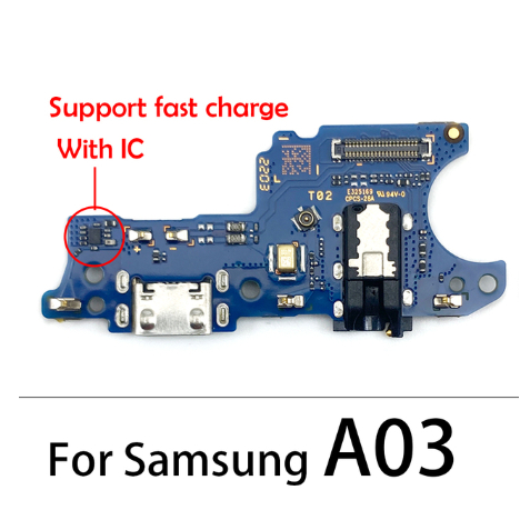 บอร์ดชาร์จ USB พอร์ตเชื่อมต่อสายเคเบิลอ่อน สําหรับ Samsung A03 A035F