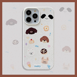 เคสโทรศัพท์มือถือ แบบใส ย่อยสลายได้ ลายลูกสุนัข ครอบครัวน่ารัก สําหรับ iPhone 13 Pro Max 11 12 13 14 Pro Max 14