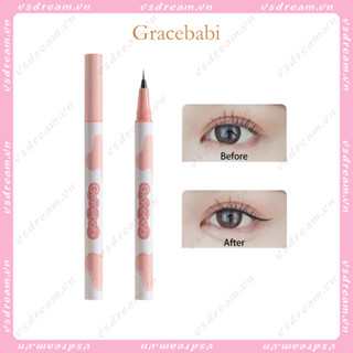 Gracebabi ปากกาอายไลเนอร์ เนื้อลิขวิด ติดทนนาน กันน้ํา ไม่เลอะ สีน้ําตาล