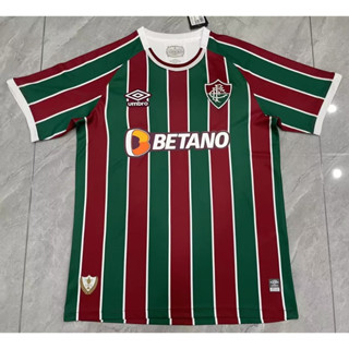 เสื้อกีฬาแขนสั้น ลายทีมชาติฟุตบอล Fluminense 23 24 ชุดเหย้า คุณภาพสูง สําหรับผู้ชาย