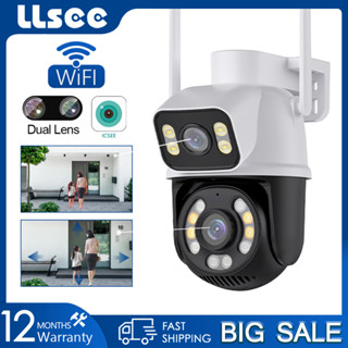 LLSEE icsee PTZ กล้องวงจรปิดไร้สายกล้องรักษาความปลอดภัยกลางแจ้ง 5x ซูม 4K 8MP Full Color Night Vision กันน้ำ AI ตรวจจับการพูดคุยสองทาง