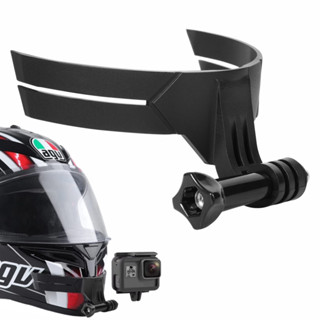 ขาตั้งกล้องติดหมวกกันน็อครถจักรยานยนต์ สีดํา สําหรับ GoPro Hero 11 Yi DJI Action Camera