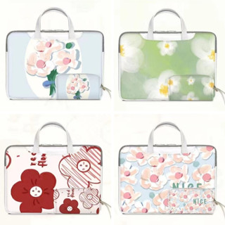 ⭐️Send power pack⭐️PU Waterproof Computer bag small fresh flower pattern laptop bag 12 13.6 14 15 15.6 17.3 inch