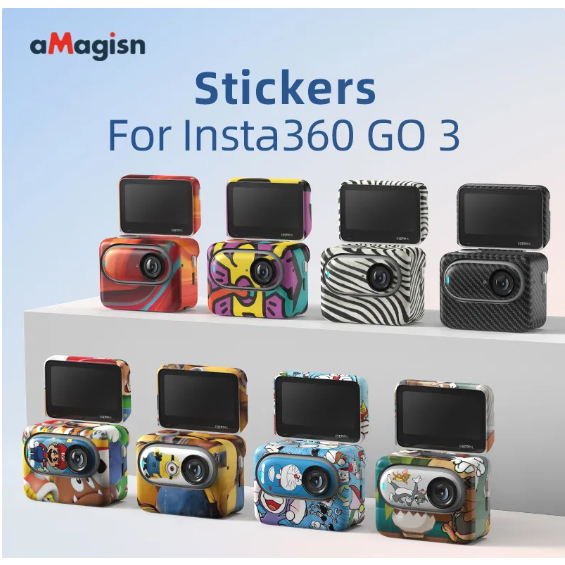 Amagisn ฟิล์มสติกเกอร์ติดลําตัว อุปกรณ์เสริมกล้อง สําหรับ Insta360 GO 3