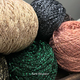32 สี - เส้นด้ายแวววาว เส้นด้ายขนสัตว์สำหรับถักไหมพรม เส้นด้ายโครเชต์ DIY ฝ้าย