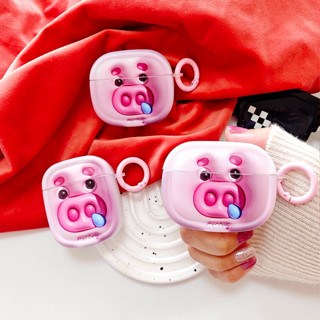 เคสหูฟังบลูทูธไร้สาย tpu นิ่ม กันตก แบบป้องกัน ลายหมูวิ่ง สําหรับ AirPods1 2 pro 3 2021 gen3 pro 2 2022