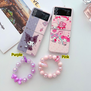 เคสโทรศัพท์มือถือแบบแข็ง บางมาก พร้อมสายคล้องมือ สําหรับ Samsung Galaxy Z FLIP 3 4 FLIP3 FLIP4