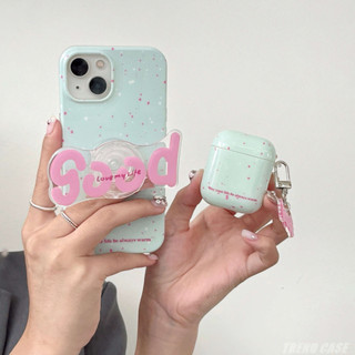 เคสหูฟังบลูทูธ ลายมัทฉะน่ารัก พร้อมสายคล้อง สําหรับ Airpods 1 2 3 Pro Pro2 Airpods