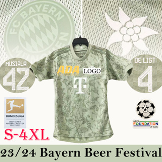 เสื้อกีฬาแขนสั้น ลายทีมฟุตบอล Fans Issue 23-24 FCB BAYERN Oktoberfest ชุดเหย้า สําหรับผู้ชาย S-4XL