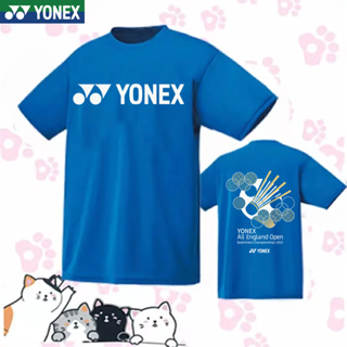 Yonex ใหม่ เสื้อกีฬาแบดมินตัน แขนสั้น พิมพ์ลาย ระบายอากาศ แห้งเร็ว สําหรับผู้ชาย และผู้หญิง 2023