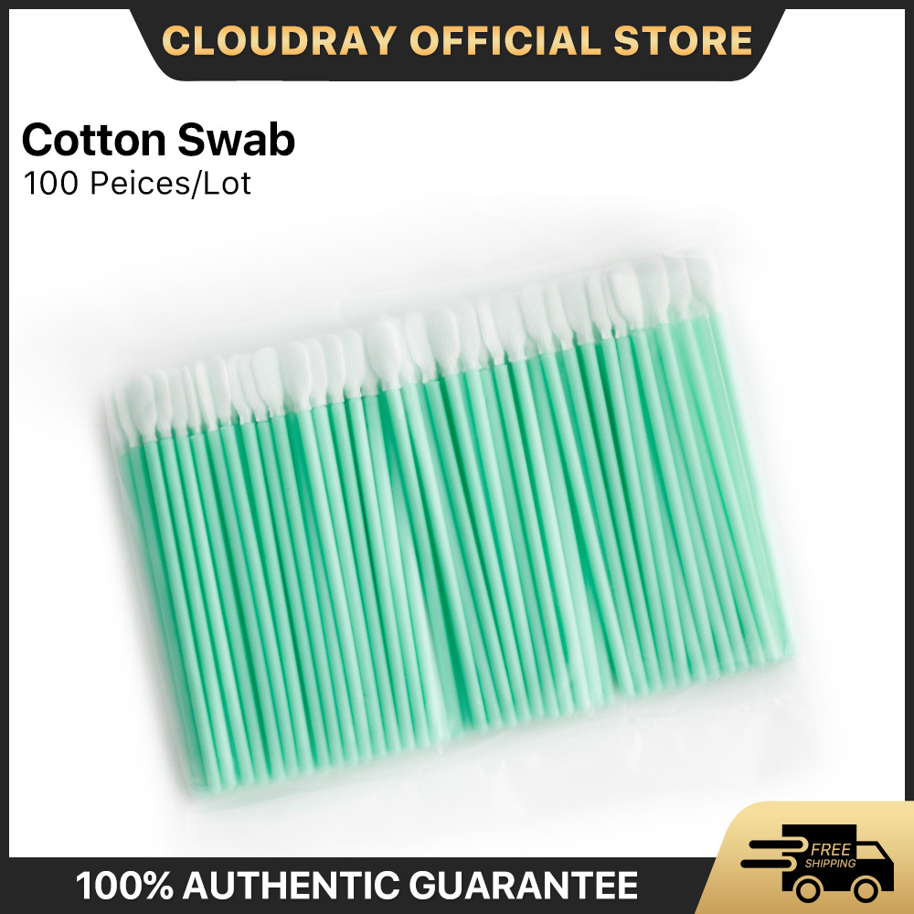 Cloudray 100pcs/Lot สําลีก้าน ไม่ทอ กันฝุ่น ขนาด 70mm/100mm/160mm/121mm สําหรับทําความสะอาดเลนส์โฟกัส และหน้าต่าง