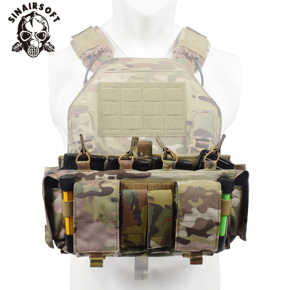Sinairsoft Tactical EM Universal Chest Hanging Magazine Bag with MF Style Chest Tactical Bag and Fourth Generation Vest GP Bracket