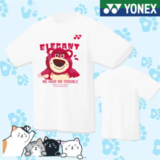 Yonex ใหม่ เสื้อกีฬาแบดมินตัน คอกลม แห้งเร็ว ระบายอากาศ เหมาะกับฤดูร้อน สําหรับผู้ชาย และผู้หญิง 2023