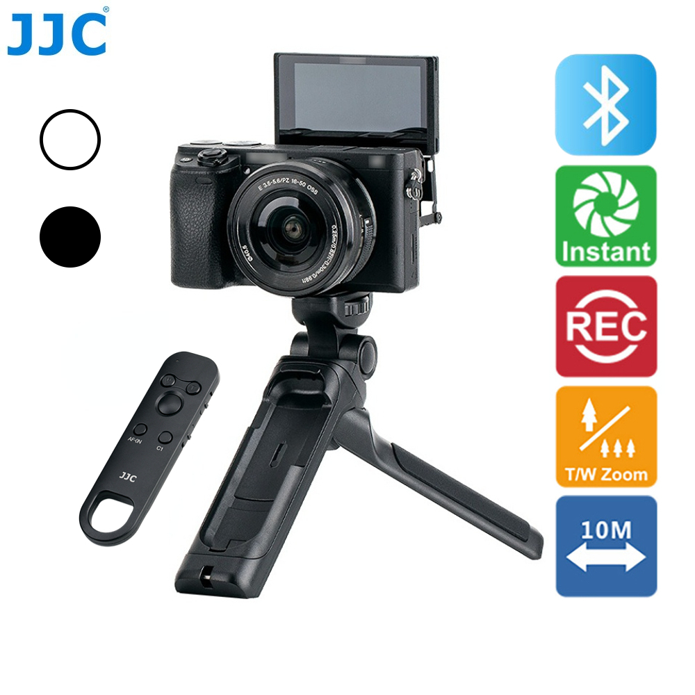 JJC TP-S1 ขาตั้งกล้อง ขนาดเล็ก พร้อมรีโมตชัตเตอร์บลูทูธไร้สาย สําหรับกล้อง Sony ZV-1 II ZV-E10 II ZVE10 RX100VII RX100M7 A6100 A6400 A6600 A7C A7CII A7M4 A7M3 A7 IV III A7R4 A7R3