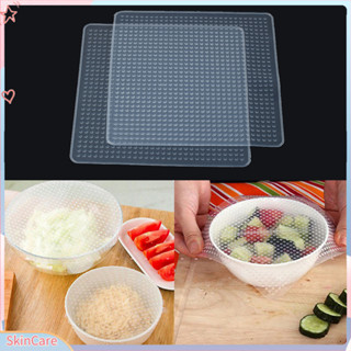 [SK] Silicone Food Wrap Clear Reusable Seal Cover Fresh Keeping Film Kitchen Tool