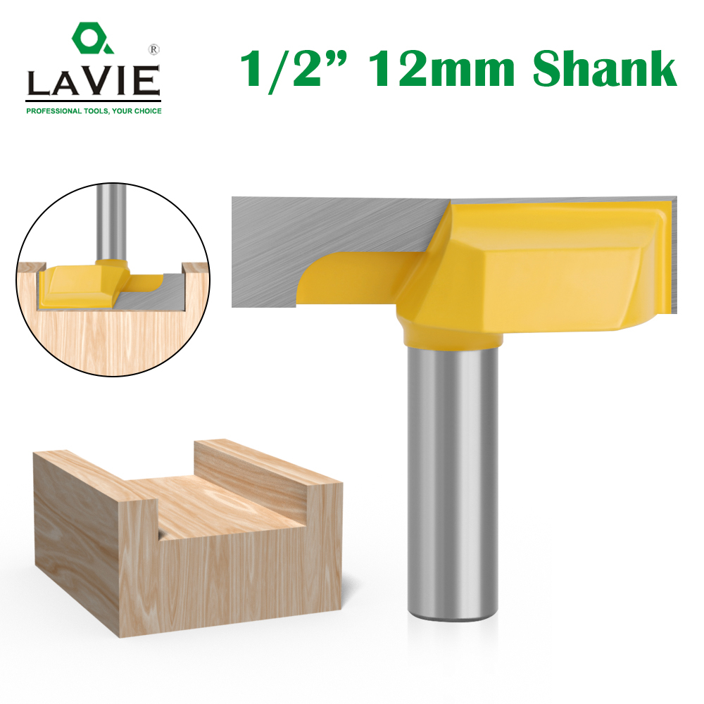 LAVIE 1 Pc 12 มม.หรือ 1/2 นิ้ว Shank ทําความสะอาดด้านล่าง Router Bits 2-1/4" ตัดเส้นผ่านศูนย์กลางสําหรับ Surface Planing Router Bit Milling Cutter C13006QJ5715Y