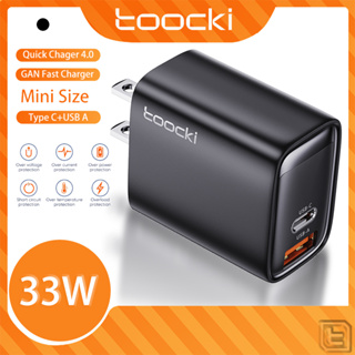 Toocki 33W USB C GAN ที่ชาร์จ USB Type C PD ชาร์จเร็ว สําหรับ iP 14 13 12 11 Pro Max XS 8P iPd Pro Air Mini