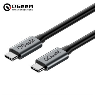 Qgeem สายเคเบิลข้อมูล Type-c เป็น Type-c รองรับการส่งข้อมูล 10G PD60W ชาร์จเร็ว