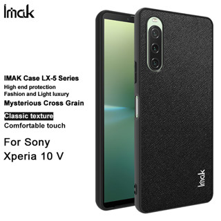 Imak Sony Xperia 10 V เคสโทรศัพท์หนัง PU นิ่ม กันกระแทก คุณภาพสูง สําหรับ Sony Xperia10 V Protective Case Shockproof Non-Slip Casing