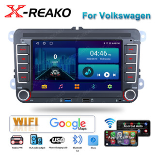 เครื่องเล่นมัลติมีเดีย วิทยุ GPS WIFI 2 Din 7 นิ้ว สําหรับ VW Volkswagen