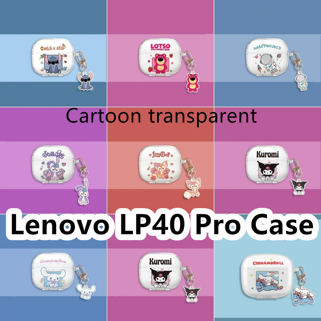 พร้อมส่ง! For Lenovo LP40 Pro Case เคสหูฟัง แบบใส ลายการ์ตูน สําหรับ for Lenovo LP40 Pro Casing Earp