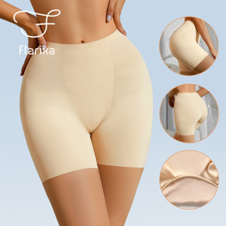 Flarixa Boyshorts กางเกงบ็อกเซอร์ขาสั้น เอวสูง ผ้าเรยอน ไร้รอยต่อ เพื่อความปลอดภัย เหมาะกับฤดูร้อน สําหรับผู้หญิง