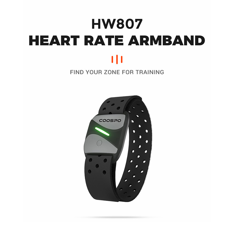 Coospo HW807 เครื่องวัดอัตราการเต้นของหัวใจ ANT+ บลูทูธ IP67 กันน้ํา เข้าได้กับ GARMIN Bryton Magene