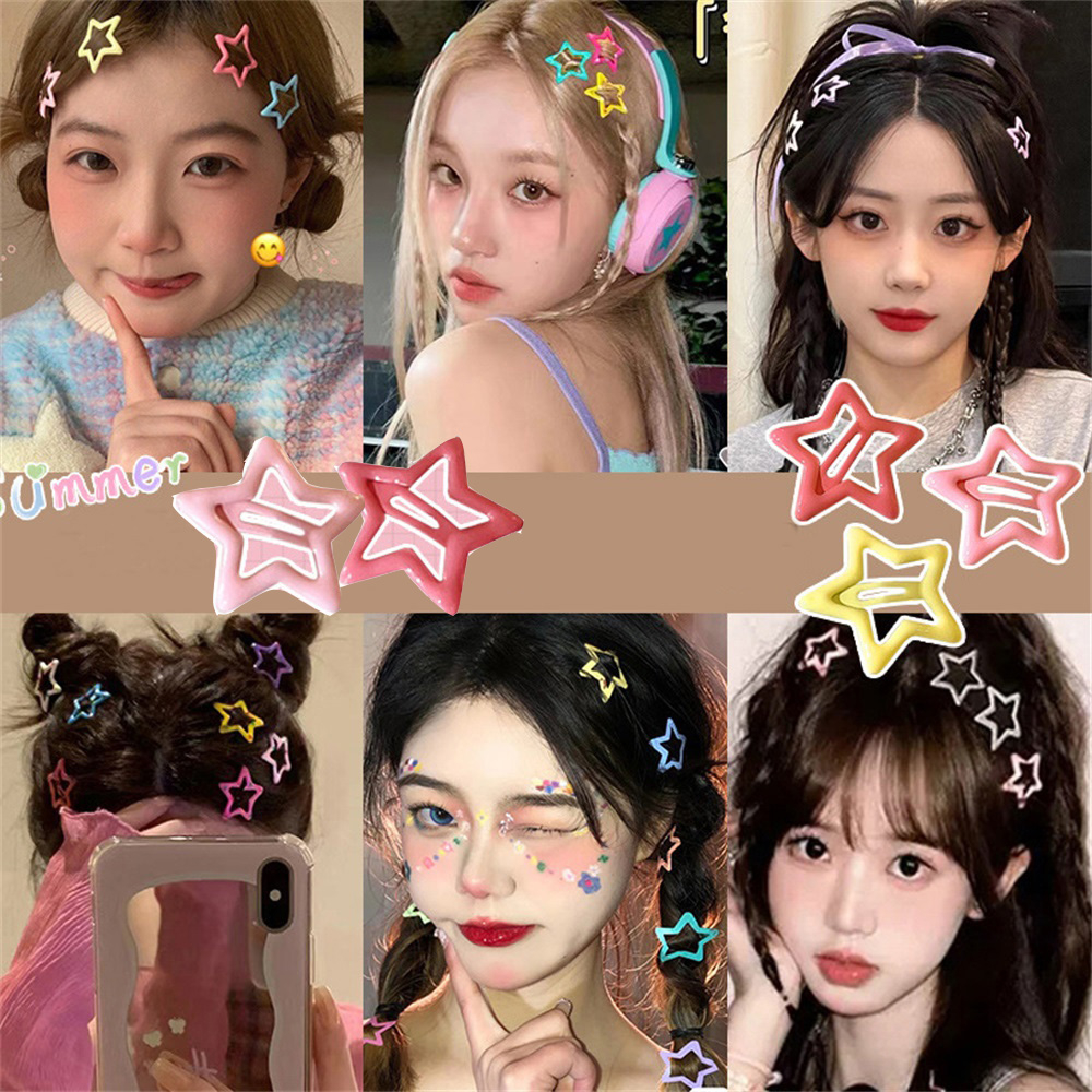 Y2k กิ๊บติดผม รูปดาวห้าแฉก สีแคนดี้ น่ารัก โดปามีน เครื่องประดับผม สําหรับผู้หญิง
