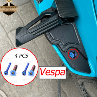 FLAWLESSTI Vespa Sprint 150 Primavera 150 ปรับเปลี่ยนสลักเกลียวที่วางเท้า น๊อตไททาเนียม เกรด5