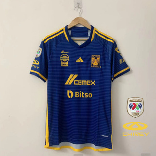 เสื้อกีฬาแขนสั้น ลายทีมชาติฟุตบอล Club tigres 23 24 ชุดเยือน ไซซ์ S - 4XL