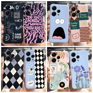 เคสโทรศัพท์มือถือ แบบนิ่ม ลายการ์ตูนดอกไม้ สําหรับ Xiaomi Redmi 12 4G 2023 12R 12 R